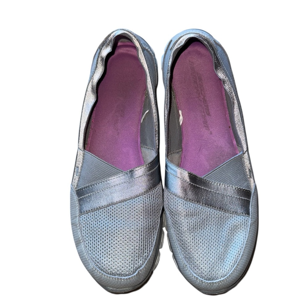 Skechers EZ Flex 3.0 Slip-on Ballet Flats Shoes Women’s Size 10 Gray Memory Foam